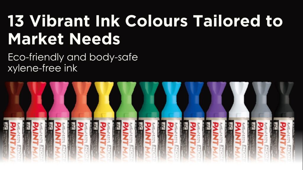 all 13 colours of the industrail non-press Marker